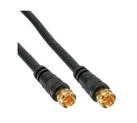 InLine® câble de raccordement SAT, 2x blindé, 2x prise F, >85dB, noir, 3m