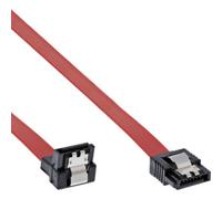 InLine® Câble de raccordement SATA coudé, avec languette de sécurité, 0,3m