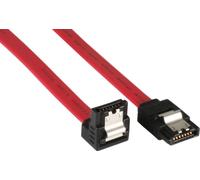 InLine® Câble de raccordement SATA coudé, avec languette de sécurité, 0,5m