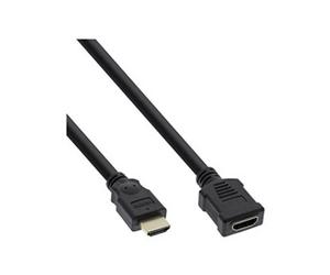 InLine - Câble de rallonge HDMI - HDMI mâle pour HDMI femelle - 1 m - noir