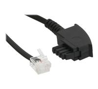 InLine - Câble de téléphone - RJ-11 (M) pour TAE-F (M) - 15 m - noir