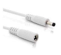 InLine - Câble d'extension CC universel pour Amazon Echo Dot, bandes LED, caméras de surveillance, fiche DC mâle/femelle 4,0 x 1,7 mm, blanc, 0,5 m