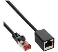 InLine - Câble d'extension de patch - RJ-45 (M) pour RJ-45 (F) - 1 m - SFTP, PiMF - CAT 6 - sans halogène, moulé, sans crochet - noir