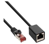 InLine - Câble d'extension de patch - RJ-45 (M) pour RJ-45 (F) - 3 m - SFTP, PiMF - CAT 6 - sans halogène, moulé - noir