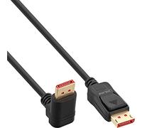 InLine ® Câble DisplayPort 1.4 17152U, 8K4K, incliné vers le bas, noir/doré, 2 m