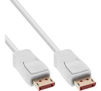 InLine Câble DisplayPort 1.4 8K 60Hz UHD 4K 120Hz HDR Blanc Contacts dorés 3m 17203W