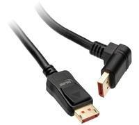 InLine® Câble DisplayPort 1.4 8K4K coudé vers le bas Noir/doré 3 m