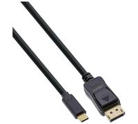 InLine - Câble DisplayPort - 24 pin USB-C (M) pour DisplayPort (M) - USB 3.1 / Thunderbolt 3 / DisplayPort 1.2 - 2 m - support 4K - noir