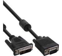 InLine® câble DVI-A, analogue 12+5 prise sur 15 broches HD prise VGA, 2m