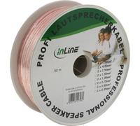 InLine® câble haut-parleur, 2x 0,75mm², CCA, transparent, 50m