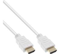 InLine Câble HDMI Haut débit mâle vers mâle avec Ethernet (3 m) Blanc/doré