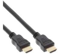 InLine Câble HDMI Haute Vitesse avec Ethernet, Premium, 4 K2 k, mâle à mâle 2 m Noir/Or