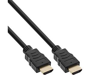 InLine Câble HDMI Haute Vitesse avec Ethernet, Premium, 4 K2 k mâle vers RCA mâle/1 m Noir/Or