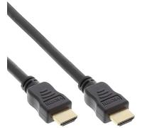 Inline Câble HDMI Haute Vitesse avec Ethernet Qualité supérieure 2K et 4K Mâle/mâle 2,5 m Noir/doré