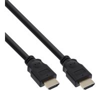 InLine® câble HDMI, HDMI High Speed, ST / ST, contacts dorés, noir, 1m