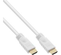 InLine® câble HDMI high speed avec éther, Premium, ST / ST, blanc / or, 5m