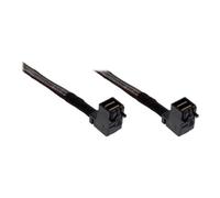 InLine - Câble interne SAS - avec bandes latérales - SAS 6Gbit/s - direct - 4 voies - Disque dur SAS Mini 4x (SFF-8643) pour Disque dur SAS Mini 4x (SFF-8643) - 1 m - verrouillé, connecteur à...