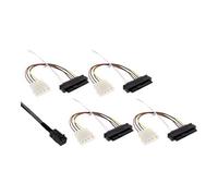 InLine - Câble interne SAS - direct - 4 voies - Disque dur SAS Mini 4x (SFF-8643) pour alimentation interne 4 plots, SAS 29 broches internes (SFF-8482) - 1 m - noir