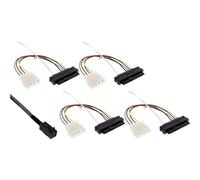 InLine - Câble interne SAS - direct - 4 voies - Disque dur SAS Mini 4x (SFF-8643) pour alimentation interne 4 plots, SAS 29 broches internes (SFF-8482) - 1 m - noir