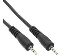 InLine Câble jack stéréo 2,5 mm mâle vers mâle Noir 1 m Noir