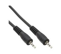 InLine Câble audio jack stéréo 2,5 mm mâle vers mâle 1 m Noir