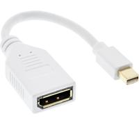 InLine® câble Mini DisplayPort ST vers DisplayPort BU, 4K2K, blanc, 0,15m