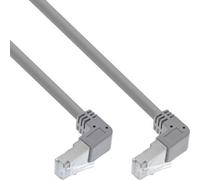 InLine® Câble patch 2 côtés coudé en bas, S/FTP, Cat.6, 250MHz, PVC, 1,75m
