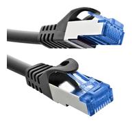 InLine Câble patch 72600S Cat.6A, S/FTP, TPE (LSZH), CCA, PoE, LAN, Ethernet, RJ45 Gigabit, noir, 10 m