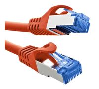 InLine Câble patch 72614R Cat.6A, S/FTP, TPE (LSZH), CCA, PoE, LAN, Ethernet, RJ45 Gigabit, rouge, 1,5 m