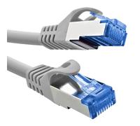 InLine® Câble patch 72633 catégorie 6A, S/FTP, TPE (LSZH), CCA, PoE, LAN, Ethernet, câble réseau RJ45 Gigabit, gris, 0,3 m