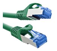 InLine Câble patch Cat.6A, S/FTP, TPE (LSZH), CCA, PoE, LAN, Ethernet, câble réseau RJ45 Gigabit, vert, 10 m, 72600G