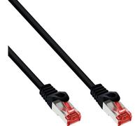 InLine® câble patch, S/FTP (PiMf), Cat.6, 250MHz, PVC, cuivre, noir, 0,25m