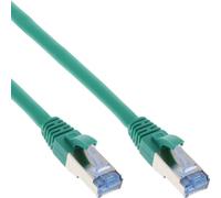 InLine® câble patch, S/FTP (PiMf), Cat.6A, sans halogène, vert, 0,5m