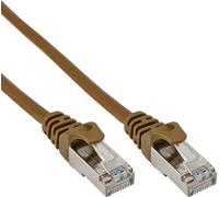 InLine - Cordon de raccordement - RJ-45 (M) pour RJ-45 (M) - 1.5 m - SF/UTP - CAT 5e - moulé - brun G