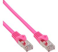 InLine® Câble patch, SF/UTP, Cat.5e, rose, 15m