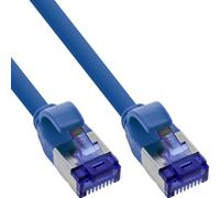 InLine® Câble patch Slim, Cat.6A, S/FTP, TPE (LSZH) flexible, PoE, bleu, 1.5m