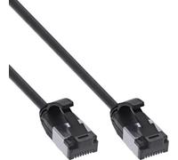 InLine® câble patch slim, U/FTP, Cat.8.1, TPE sans halogène, noir, 0,25m