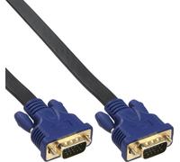 InLine® Câble plat S-VGA, 15 broches HD prise / prise, noir, 15m