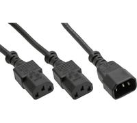 InLine® câble réseau en Y, appareils froids, 1x IEC-C14 sur 2x IEC-C13, 1,8m