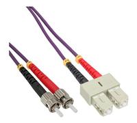 - Câble réseau - SC multi-mode (P) pour ST multi-mode (P) - 25 m - fibre optique - 50 / 125 microns - OM4 - sans halogène - violet