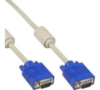 InLine® câble S-VGA, 15 broches HD prise / prise, gris, 0,5m