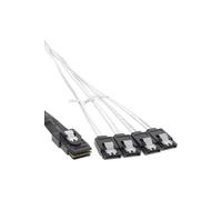 Inline-câble sas (sf8087 4 x sata, 1, ocr, 1 m) blanc