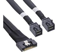 InLine® Câble SAS Slim, SFF-8654 8i vers 2x SFF-8643, 1m
