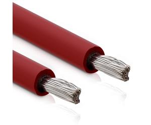 InLine Câble solaire 6 mm² de 25 m - Vendu au mètre - Rouge - H1Z2Z2-K - Photovoltaïque - Résistant aux UV et durable - 94625R