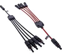 InLine® câble solaire set de distribution quadruple noir/rouge 0,42m