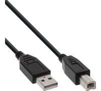 InLine 34511X câble USB 1 m USB A USB B Noir - Câbles USB (1 m, USB A, USB B, Male connector / Male connector, 480 Mbit/s, Noir)