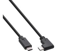 InLine® Câble USB 3.2 Gen.2, USB-C mâle/mâle coudé, noir, 1,5m