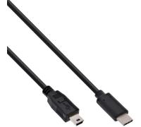 InLine Câble USB-C vers Mini-USB B 1,5 m noir - USB 2.0/3.0 (3.1 Gen 1), Mâle-Mâle