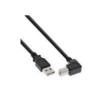 InLine - Câble USB - USB (M) pour USB type B (M) - 2 m - connecteur à 90 ° - noir
