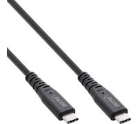 InLine® Câble USB4, USB-C ST/ST, PD 240W, 8K60Hz, TPE noir, 0,5m